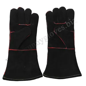 定制焊接手套红色焊接铸造保护手套便宜价格手套快速交货