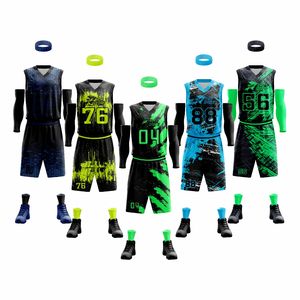 Maillot de basket-ball à séchage rapide de haute qualité conçu sur mesure imprimé saison d'été imperméable lavable Sublimation Plus Size Option - Product Image 1