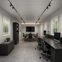 Maison mobile préfabriquée moderne en conteneur pour bureau, salle d'exposition et café pop-up de jardin