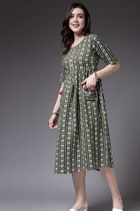 Vestido Étnico de Diseño Tejido de Alta Calidad para Mujer, Elegante Vestido Estampado para Mujer para Fiestas - Product Image 4