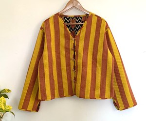 Magnifique veste matelassée imprimé tigre d'hiver pour femmes fait à la main réversible 100% coton léger nouveau Style décontracté pour - Product Image 2