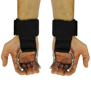 Weight Lifting Hooks Grips With <b>Wrist</b> Wraps Straps Weightlifting Grip <b>Wrist</b> <b>Support</b> For Gym Workout Power Grip - Product Image 5