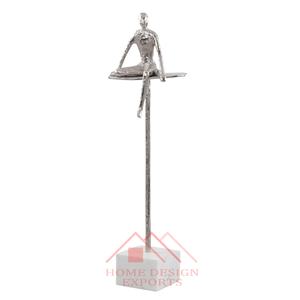 Escultura de aluminio de la mejor calidad, escultura de figura humana para sala de estar, escultura de figura humana chapada en Metal, superventas - Product Image 3