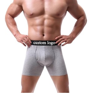 Calzoncillos bóxer de poliéster de Color sólido para hombre, ropa interior para hombre, Calzoncillos Bóxer antidesgaste para hombre, estilo deportivo de Color sólido - Product Image 1
