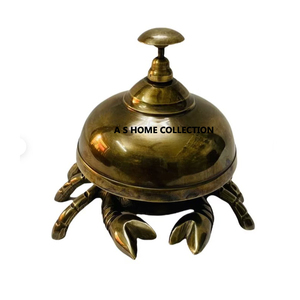 Excelente textura martillada chapada en oro utilizada para escritorio de restaurante de hotel Campana de mesa elegante disponible al mejor precio - Product Image 5