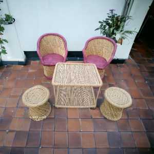 Vente directe d'usine nouveau style de canapé en osier à motif de canne de bambou meubles de salon de salle à manger d'extérieur d'intérieur - Product Image 1