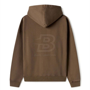Nouveauté : Sweats à capuche personnalisables avec fermeture éclair, style tendance, en coton et polyester, pour l'hiver, vente en gros, motif uni, haute qualité - Product Image 2