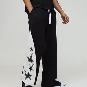 Vente en gros de pantalon baggy de luxe pour hommes, léger et surdimensionné, style décontracté avec logo personnalisé et service OEM disponible - Product Image 2