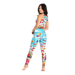 Meilleure vente Leggings de yoga imprimés à fleurs respirants taille haute et vêtements de sport écologiques Leggings de gymnastique à la mode pour femmes - Product Image 5