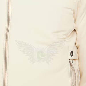 Blouson d'aviateur uni blanc d'hiver sur mesure Blouson d'aviateur à logo personnalisé de couleur unie - Product Image 6