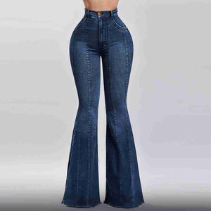 Pantalons en denim droits sur mesure pour femmes, fabrication OEM, denim d'hiver, poche boutonnée, respirant, coupe slim, jeans écologiques de haute qualité - Product Image 6