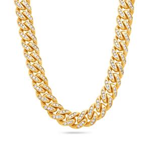 Radiante 14K oro Moissanite collar E Color corte brillante VVS2 claridad estilo Hip Hop elegante joyería fina proveedor en línea - Product Image 5