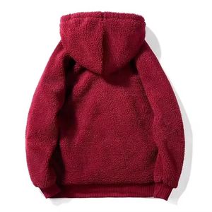 Custom Embroidery Patches Logo Solid Winter Casual <b>Fleece</b> <b>Sherpa</b> Fluffy Pullover <b>Hoodie</b> <b>Men</b> - Product Image 3