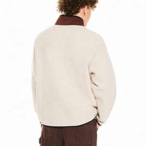 Winter Collection 100% Polyester Warm <b>Jacket</b> and Coat Mock Neck Collar <b>Jacket</b> High Quality Sherpa <b>Jacket</b> for <b>Men</b> - Product Image 2
