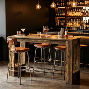 Sintered Stone & Marble Rectangle Dining <b>Table</b> Solid & Sturdy Solid Wood Design Brand New - Product Image 1