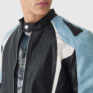Ropa de calle Servicio OEM/ODM Chaqueta de cuero para hombre de la mejor calidad Pieza fresca Chaqueta de cuero para hombre impermeable de peso pesado - Product Image 5