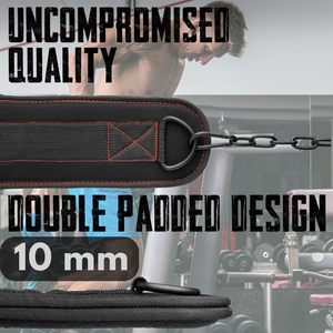 Cinturón de Pesas de Neopreno Resistente con Logotipo Personalizado, Alta Calidad, OEM ODM, Cadena de Acero para Levantamiento de Pesas, Accesorio de Entrenamiento de Fuerza para Gimnasio - Product Image 6