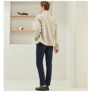 Bangbang กางเกงยีนส์ผ้ายืดสำหรับผู้ชาย, กางเกงยีนสแปนเด็กซ์สีกรมท่า KQJ174_NA เอวต่ำซักได้ - Product Image 2