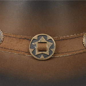 Sombrero de vaquero de ala ancha triturable de gamuza personalizado Unisex cuero trenzado ecológico ligero invierno al aire libre agricultura y viajes - Product Image 2