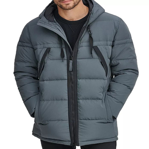 Veste d'hiver matelassée en duvet sur mesure pour hommes et femmes, col montant chaud, style décontracté et tendance - Product Image 5