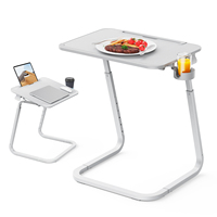 NEU Verstellbarer TV-Tablett Tisch Klappbarer TV-Schreibtisch, Couch tisch Tabletts zum Essen von Snacks Tragbares Bett Abendessen Tablett Schreibtisch
