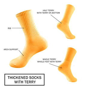 Chaussettes avec logo personnalisé Chaussettes jacquard brodées avec logo personnalisé Chaussette pour homme en coton épais avec logo personnalisé - Product Image 6