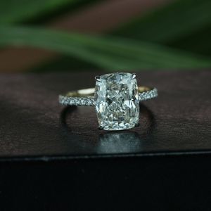 Premium 2Ct Lab Grown Diamond Ring Cushion Cut VS1 IGI SGL Certified Gold Rose Gold Silver Engagement Wedding Jewelry Supplier - Product Image 6