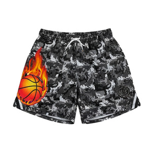 Pantalones cortos deportivos de verano para hombre, pantalones de malla de seda helada de secado rápido, informales, holgados, con logotipo frontal, transpirable, patrón sólido, estilos calientes - Product Image 5