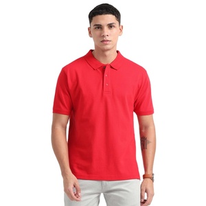 Polo classique pour homme en bleu marine, col contrastant, coupe ajustée, manches courtes, polo décontracté pour le golf - Product Image 1
