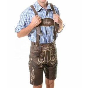 Pantalones Cortos de Cuero Personalizados para Hombre, Pantalones Cortos de Cuero Auténtico para Oktoberfest, Pantalones Cortos de Cuero Bordados Bávaros, Proveedor al por Mayor, OEM, ODM - Product Image 3