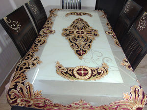 Mantel para mesa de comedor de 6 plazas, impermeable, duradero y fácil de limpiar, para el hogar, cocina, bodas y fiestas - Product Image 3