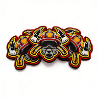 Écusson en caoutchouc PVC 3D personnalisé pour pompier, badge de pompier haute définition, écusson en caoutchouc souple pour vêtements, équipements et accessoires