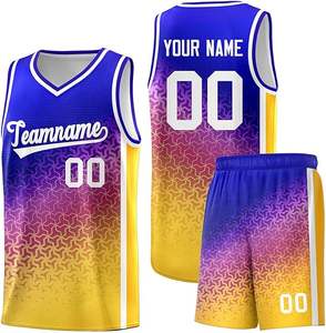 Camisetas de baloncesto de moda para hombres, uniformes de poliéster personalizados, transpirables, directos de fábrica, sublimación al por mayor, industria deportiva - Product Image 2