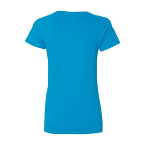 Cómodas camisetas de verano de Color sólido para mujer diseño personalizado de moda Slim Fit cuello en V Casual transpirable de gran tamaño de talla grande - Product Image 4