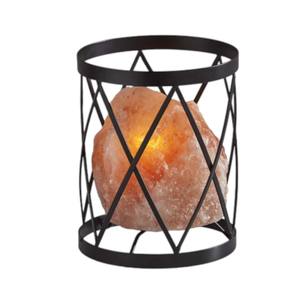 โคมไฟคริสตัลหินเกลือหิมาลัยสีชมพูรูปทรงกระบอกแกะสลักดีไซน์แบบสัมผัสจริงของขวัญตกแต่งวันหยุด - Product Image 4