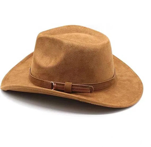 Chapeau en cuir de qualité supérieure, style classique, bord court, élégant, pour homme et femme, tendance du marché américain et européen - Product Image 1