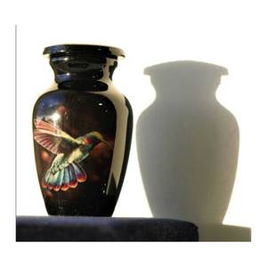 โกศอลูมิเนียมสีดำด้านทำด้วยมือมีความต้องการสูงอุปกรณ์สำหรับงานศพสัตว์เลี้ยงอินเดีย - Product Image 2