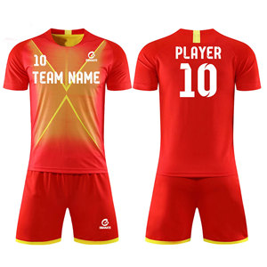 Uniforme de Fútbol para Hombre de Alta Calidad, 100% Poliéster, Cuello Redondo, Manga Corta, Elástico, Personalizado con Nombre, Logotipo del Equipo y Número - Product Image 1