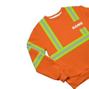 Men's Hi-Vis Safety Reflective Sweatshirt for Traffic <b>Warmer</b> Security Workwear Clothing Sweatshirts - Product Image 6