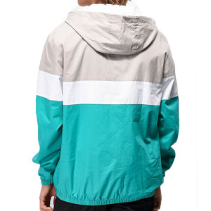 OEM personalizado gráfico pantalla impresión contraste colores frontal solapa bolsillo Anorak chaquetas bajo MOQ High Street moda chaqueta para los hombres - Product Image 2