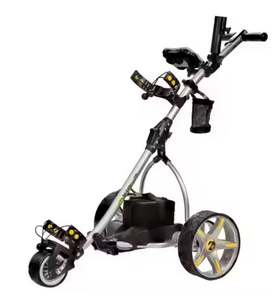 2022 Bat Caddy X3R Carro de golf eléctrico con batería de litio de 20Ah Control remoto Cargador a bordo Entrega en la puerta Color plata - Product Image 2