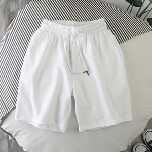 2024 été hommes décontracté athlétique entraînement pantalon séchage rapide coton maille Shorts avec taille élastique couleur unie tissu éponge - Product Image 6