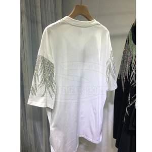 Camisetas transpirables con diamantes de imitación para hombre, último diseño, diseña tu propio producto, camisetas con diamantes de imitación para hombre - Product Image 2