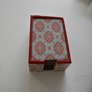 Authentic Classic Wooden Meena <b>Coaster</b> Set Handcrafted Intricate Colorful Designs Eco-Friendly Durable <b>Heat</b> Resistant for Home - Product Image 6