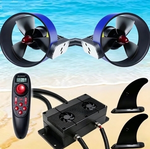 มอเตอร์ใต้น้ำ U5 ชุด 24V 2000W แบบไร้แปรงถ่าน แรงขับ 30.8 ปอนด์ สำหรับเรือ RC เรือตกปลา เรือคายัค เรือยาง และแ<span class=keywords><strong>พ</strong></span>ดเดิลบอร์ด - Product Image 1