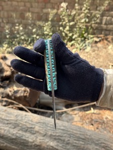 Cuchillo de caza de hoja fija personalizado de acero de Damasco Skinner con funda para actividades al aire libre de supervivencia Bushcraft - Product Image 3