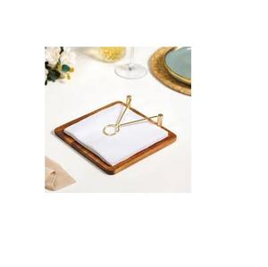 ที่ใส่กระดาษเช็ดปากไม้และโลหะ สไตล์คลาสสิก ดีไซน์สวยงาม สำหรับงานแต่งงาน สำนักงาน ของตกแต่งโต๊ะยอดนิยม ราคาไม่แพง - Product Image 1