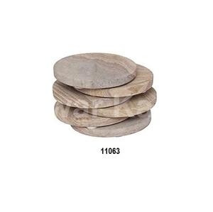 Ensemble de 4 sous-verres ronds en cuivre martelé en cuivre poli brillant fait main - Product Image 3