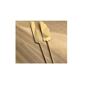 Juego de servidor de latón para pastel de cumpleaños, juego de cuchillos y servidor para bodas, suministros modernos para hoteles, juego de cuchillos y servidor para pasteles - Product Image 4