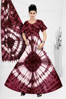 Kaftan africain tie-dye à la main avec rayonne Lose Rope Free Fall Fabric with Scarf elegant fast colors